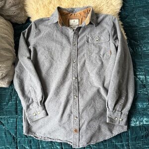 Legendary Whitetails Men's Buck Camp Flannel Shirt  Charcoal Gray Large Tall